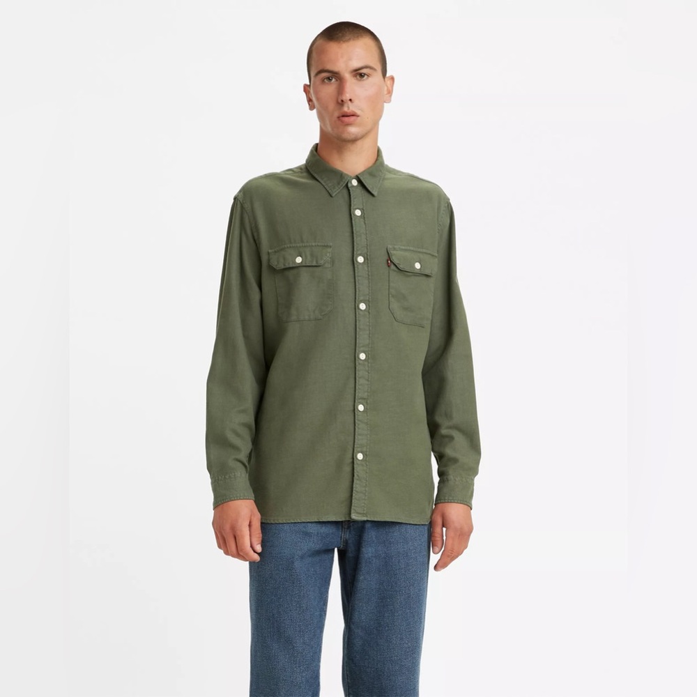Levi’s Jackson‎ Worker Shirt Relaxed Fit Men’s Size XL hemp Blend Green